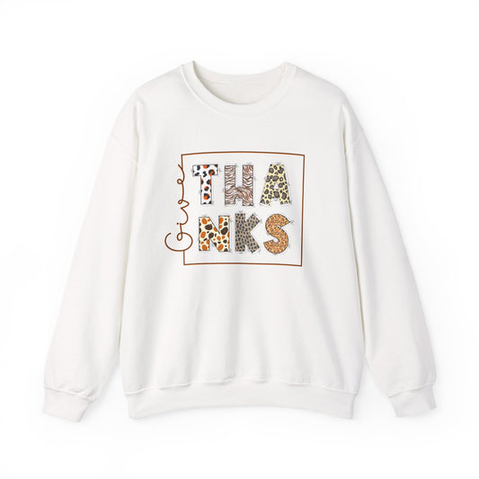 Give thanks typography sweatshirt