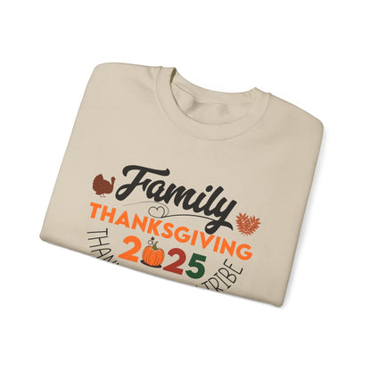Family Thanksgiving 2025 Crewneck Sweatshirt | Thankful for My Tribe