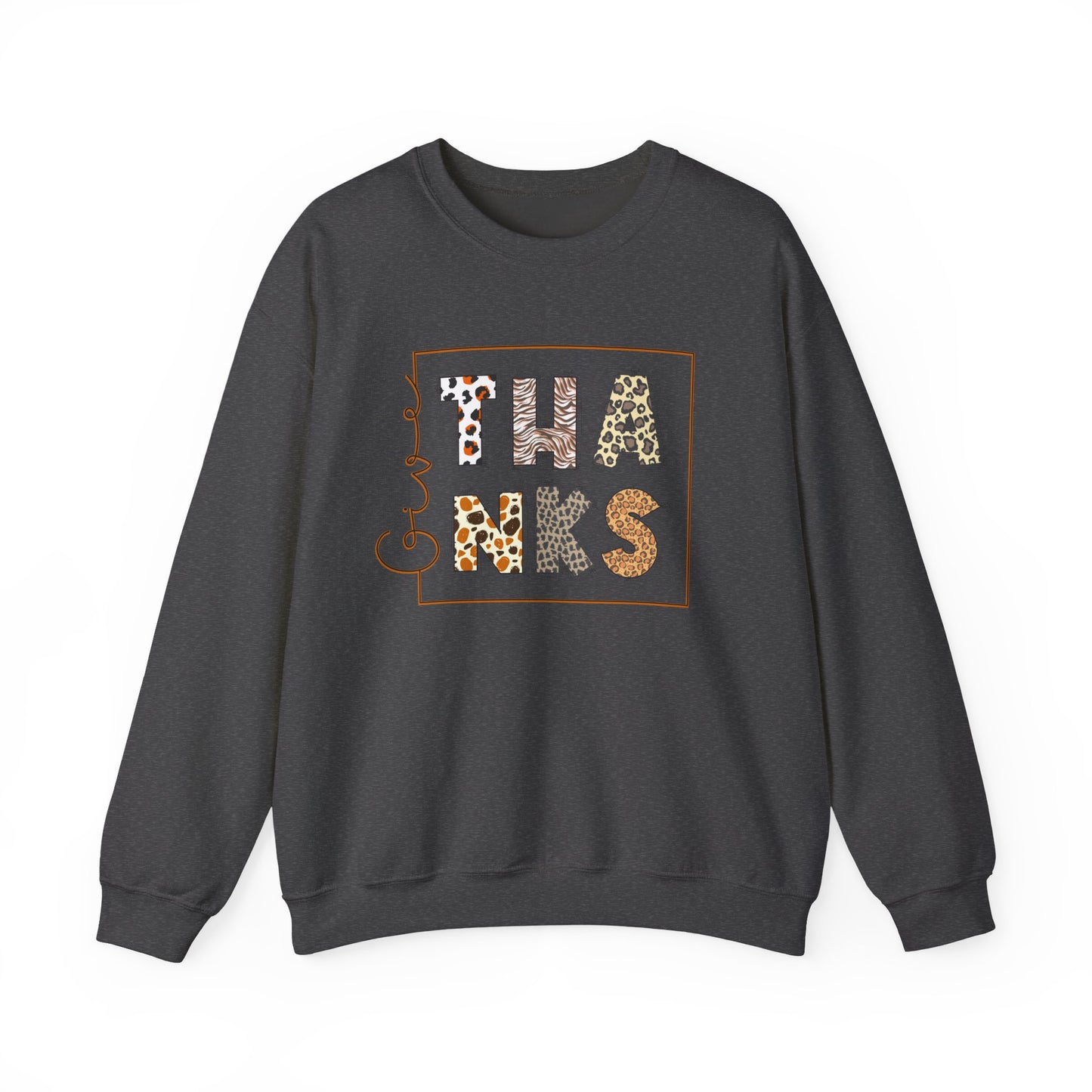 Give thanks typography sweatshirt