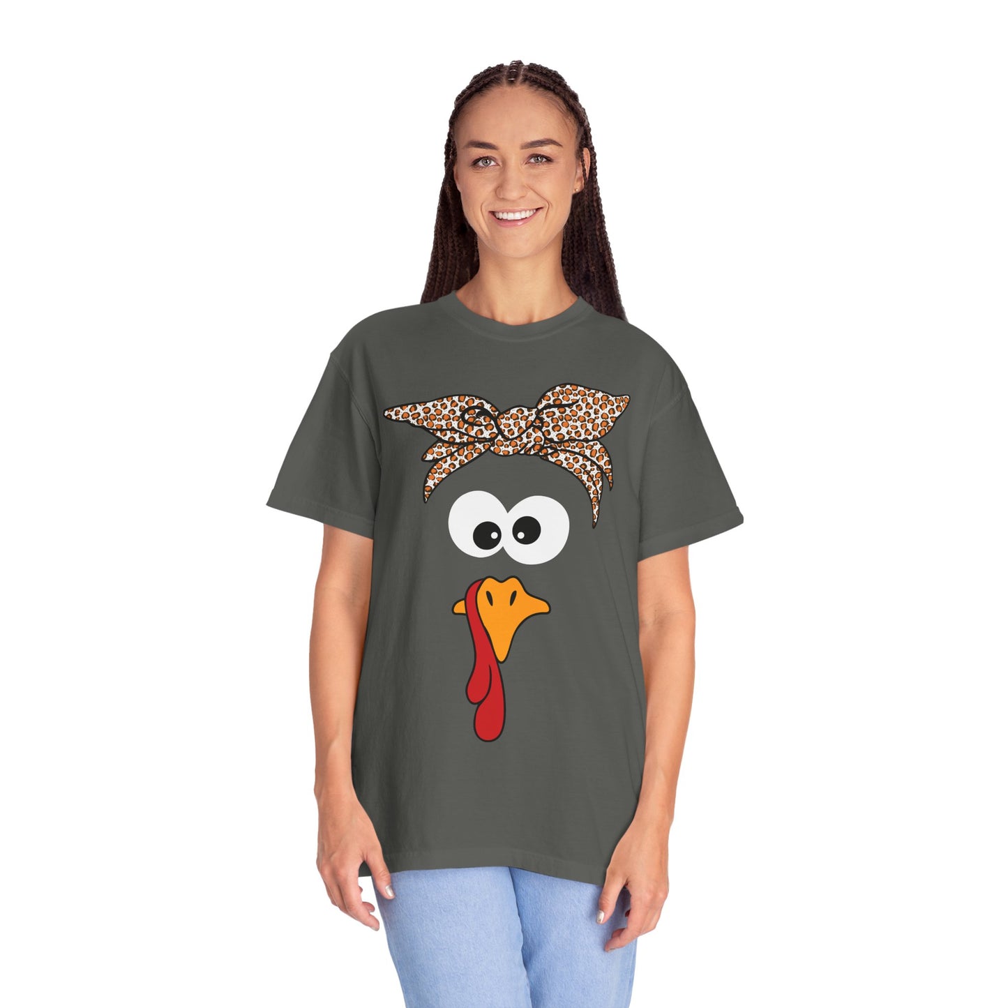 Bandana Turkey Face T-Shirt | Funny Thanksgiving Turkey Shirt
