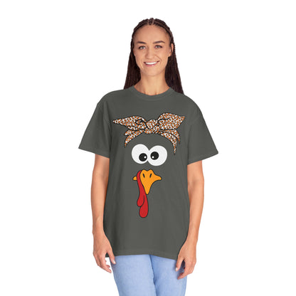 Bandana Turkey Face T-Shirt | Funny Thanksgiving Turkey Shirt