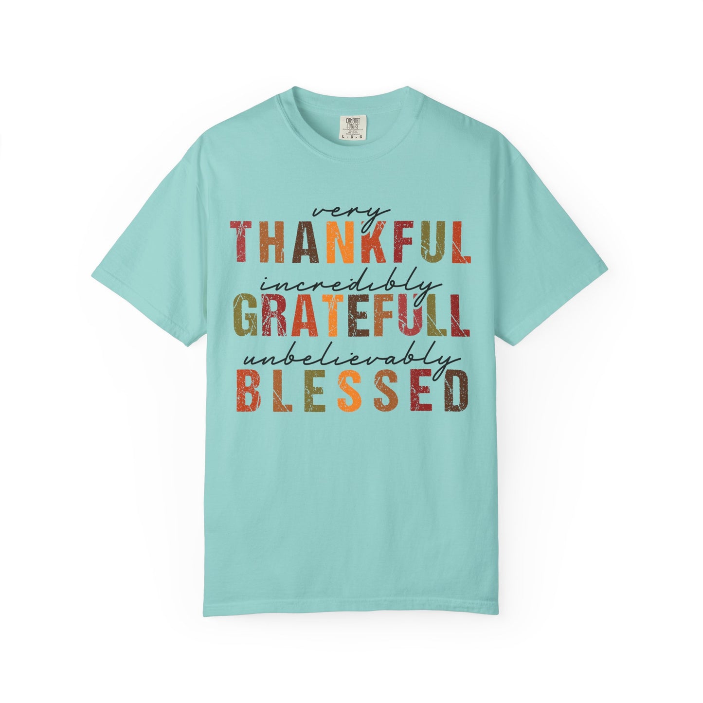 Thankful Grateful Blessed T-shirt | Inspirational Thanksgiving Shirt