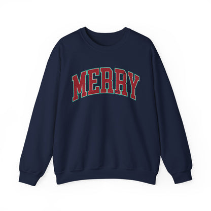 Retro Merry Sweatshirt | Festive Holiday Sweater| Merry Sweatshirt | Christmas Hoodie | Holiday Sweater | Christmas Gift