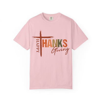Happy Thanksgiving Cross Thanks T-shirt | Thanksgiving Shirt, Fall Holiday Tee