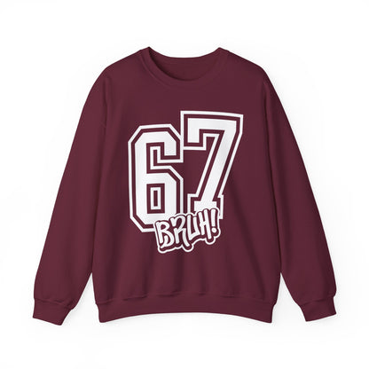 Funny Six Seven 6 7 Bruh Meme Sweatshirt | Gen Alpha Slang 6 7 Bruh | Funny Sports Gift For Friend Sweater | Viral Meme Sweatshirt