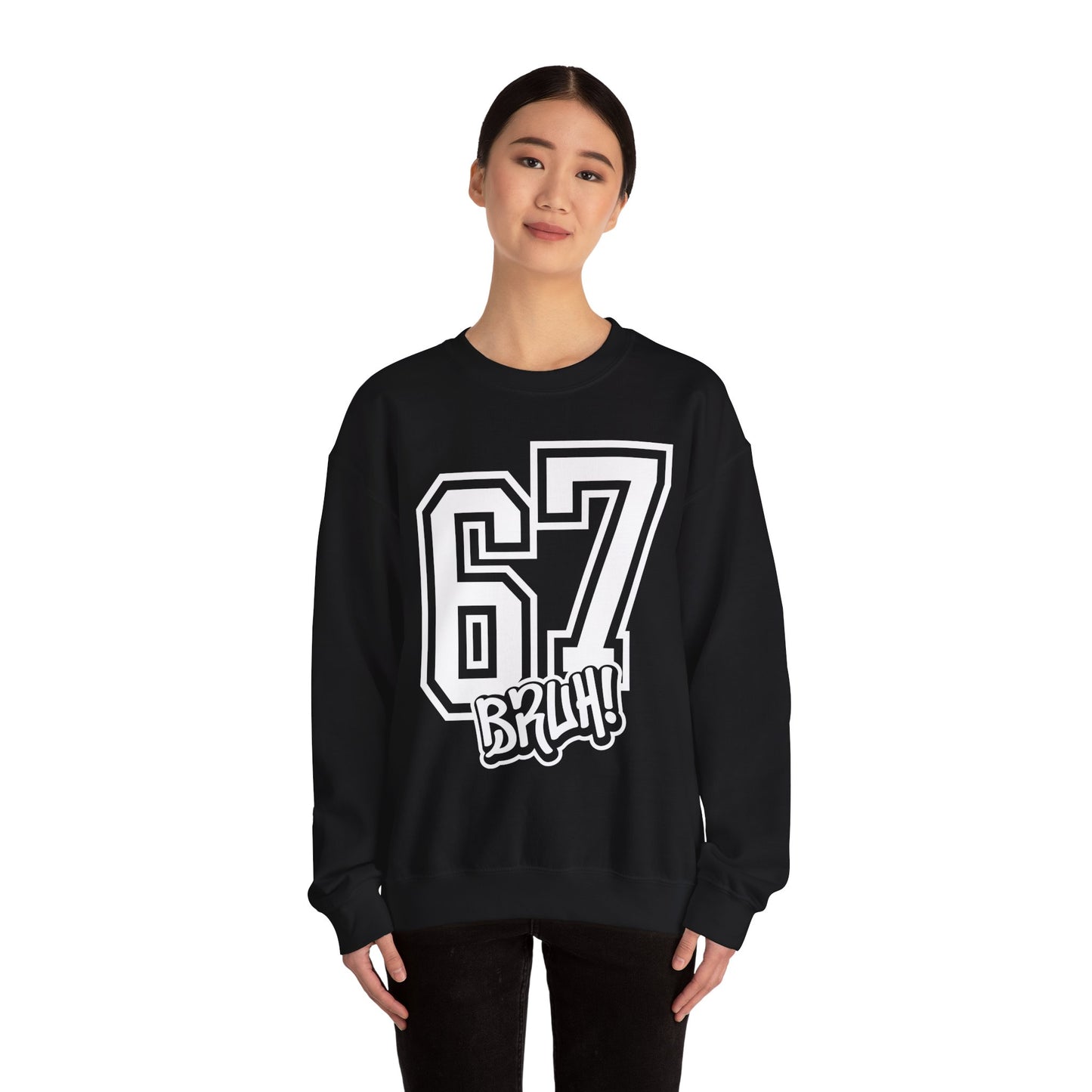 Funny Six Seven 6 7 Bruh Meme Sweatshirt | Gen Alpha Slang 6 7 Bruh | Funny Sports Gift For Friend Sweater | Viral Meme Sweatshirt