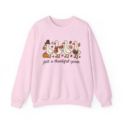 just a thankful goose sweatshirt | Thanksgiving goose illustration