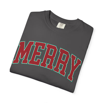 Retro Merry T-shirt | Festive Holiday Tees| Vintage Merry Shirt | Christmas Outfit | Festive Holiday | Christmas Gift