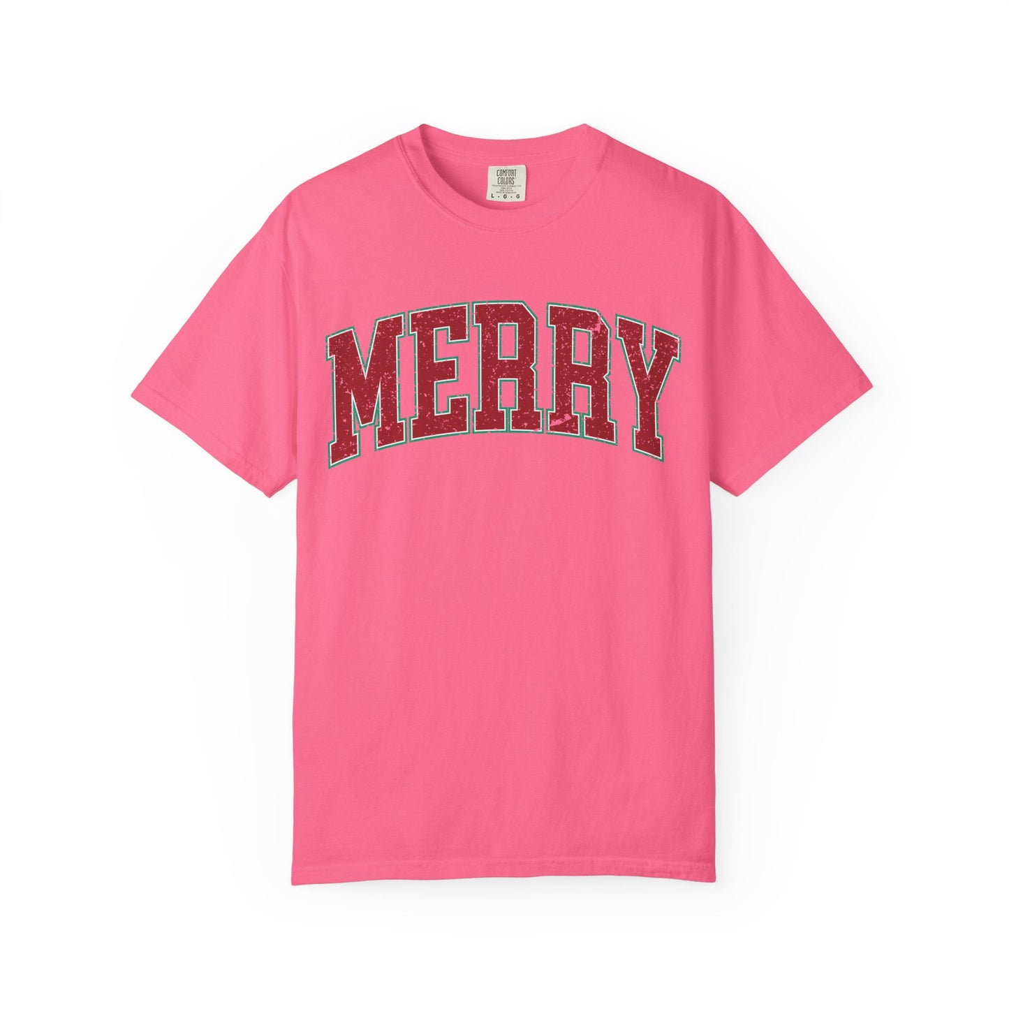 Retro Merry T-shirt | Festive Holiday Tees| Vintage Merry Shirt | Christmas Outfit | Festive Holiday | Christmas Gift