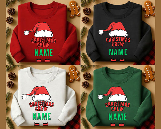 Personalized Christmas Family Crew Shirts, Sweatshirt | Christmas Family Matching Sweatshirt | Couple Christmas Sweaters