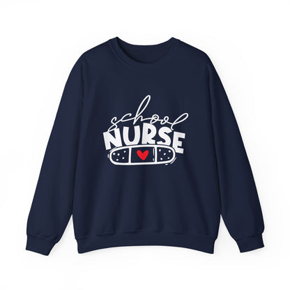 Womens School Nurse Sweatshirt | Nurse Heart Sweater | Nursing Life Top | Nurse Appreciation | Registered Nurse Gift Idea