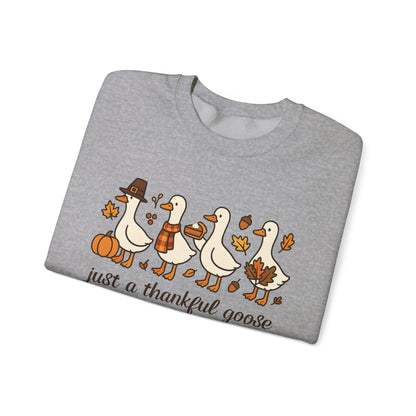 just a thankful goose sweatshirt | Thanksgiving goose illustration