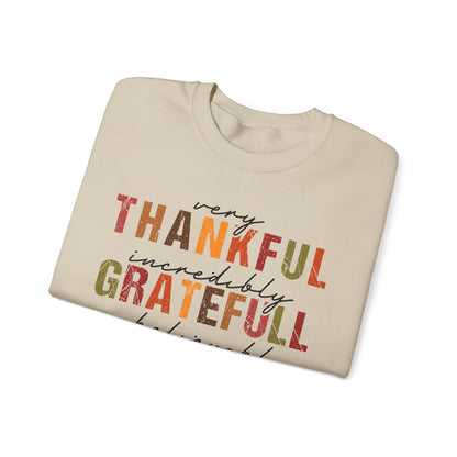 Thankful Grateful Blessed sweatshirt | Fall Thanksgiving crewneck