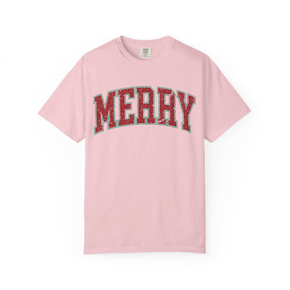 Retro Merry T-shirt | Festive Holiday Tees| Vintage Merry Shirt | Christmas Outfit | Festive Holiday | Christmas Gift