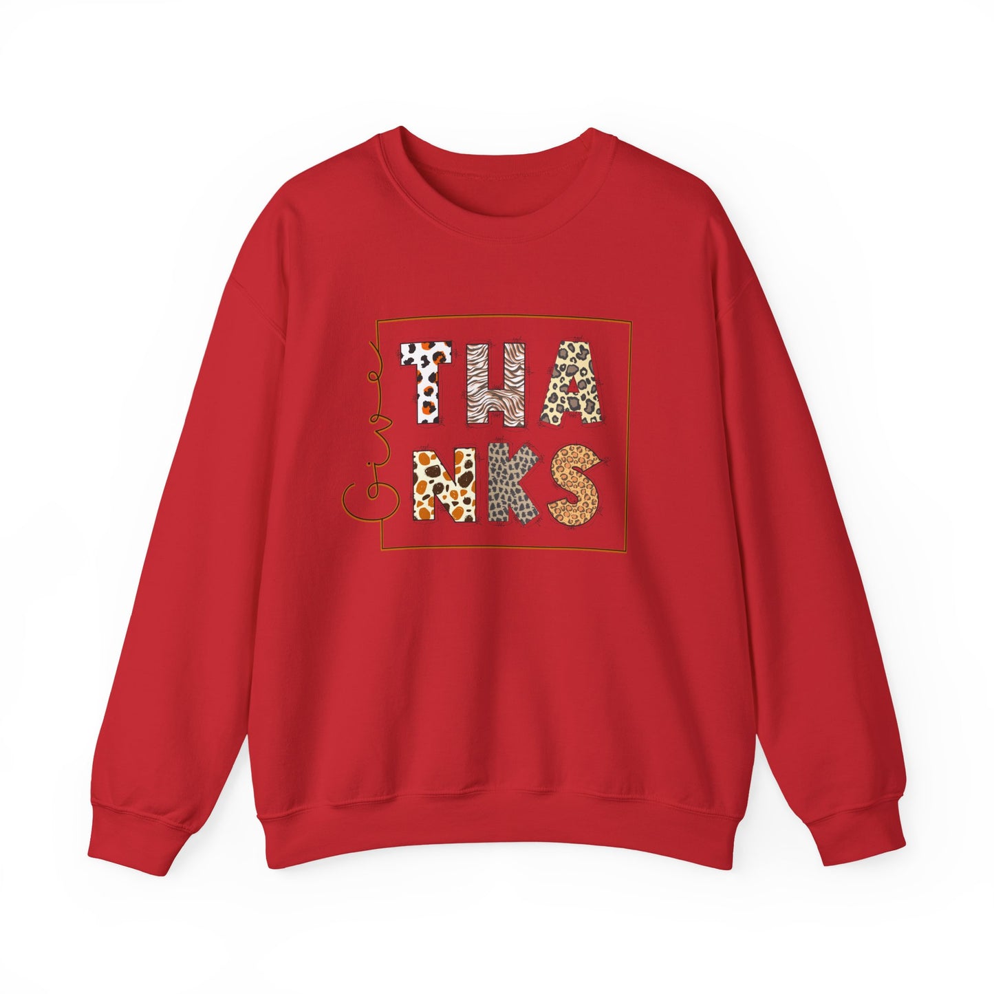 Give thanks typography sweatshirt