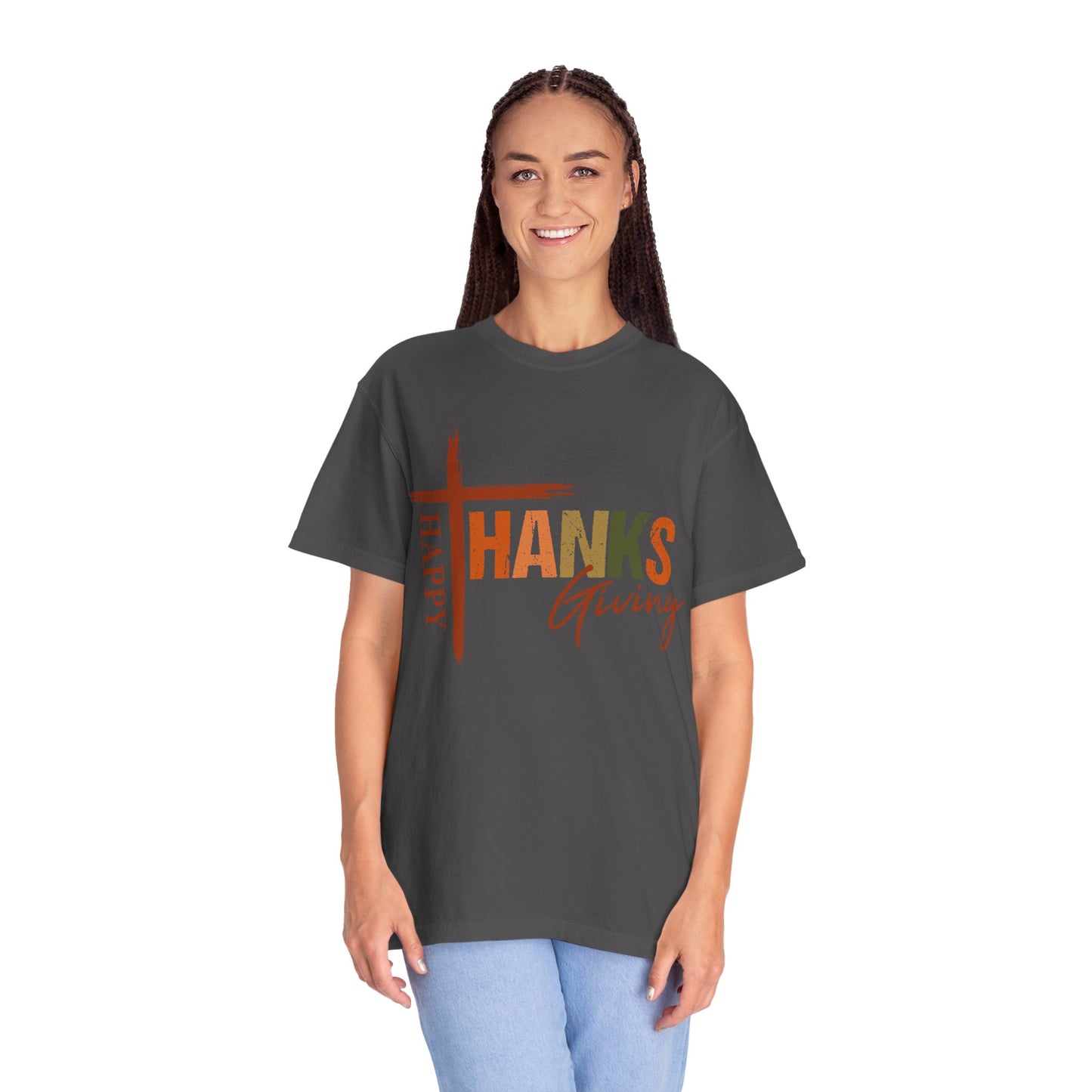 Happy Thanksgiving Cross Thanks T-shirt | Thanksgiving Shirt, Fall Holiday Tee