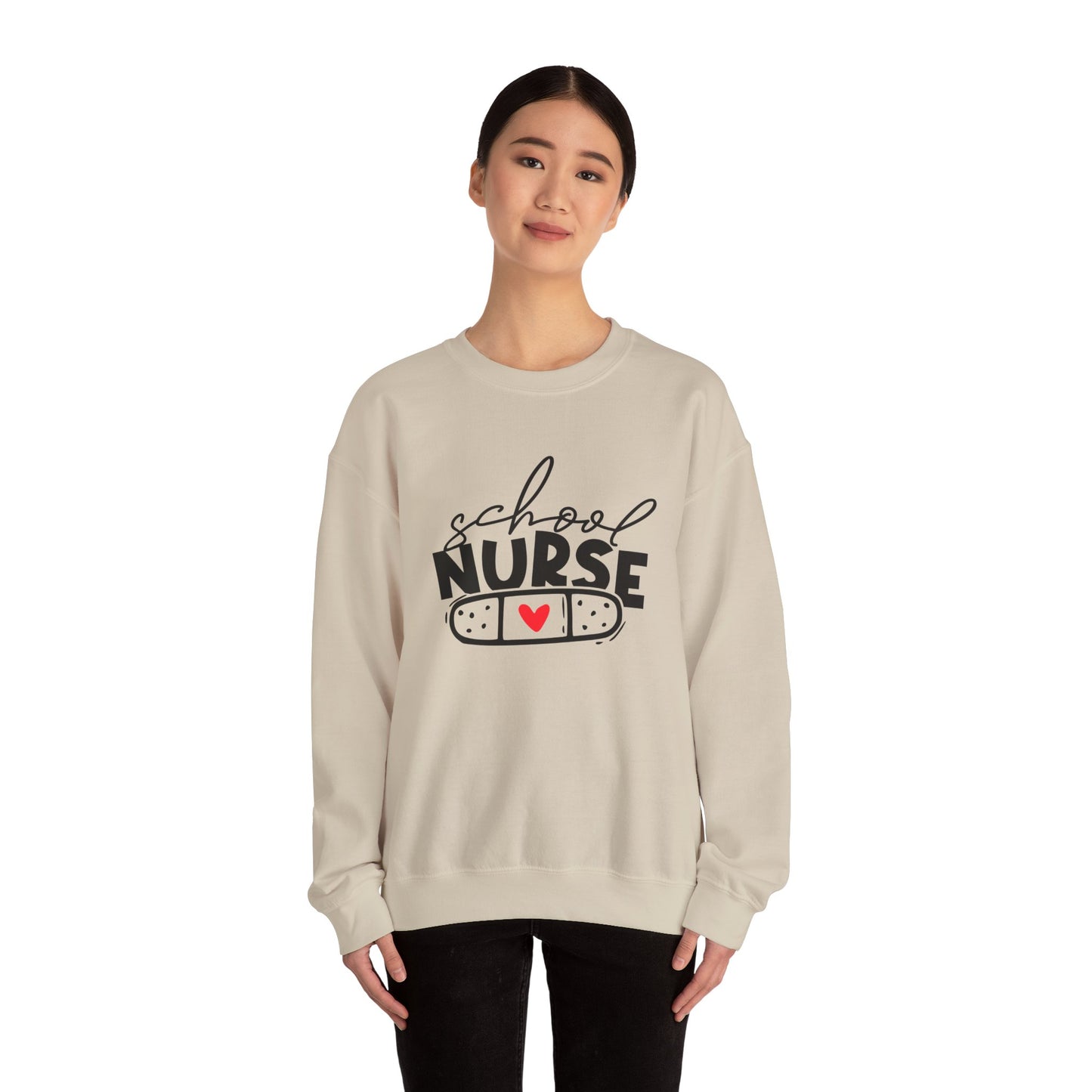 Womens School Nurse Sweatshirt | Nurse Heart Sweater | Nursing Life Top | Nurse Appreciation | Registered Nurse Gift Idea