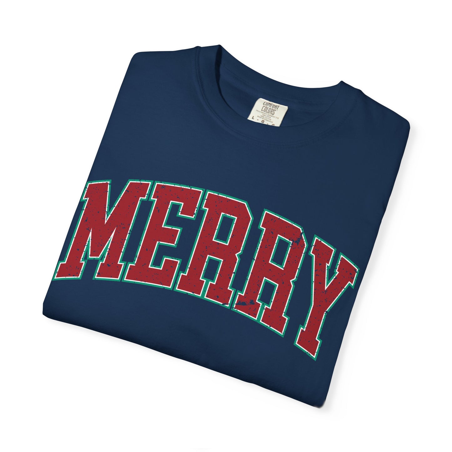 Retro Merry T-shirt | Festive Holiday Tees| Vintage Merry Shirt | Christmas Outfit | Festive Holiday | Christmas Gift