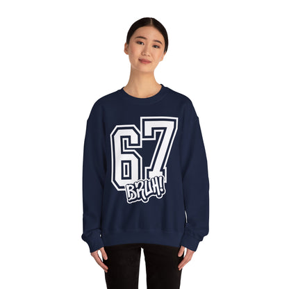 Funny Six Seven 6 7 Bruh Meme Sweatshirt | Gen Alpha Slang 6 7 Bruh | Funny Sports Gift For Friend Sweater | Viral Meme Sweatshirt