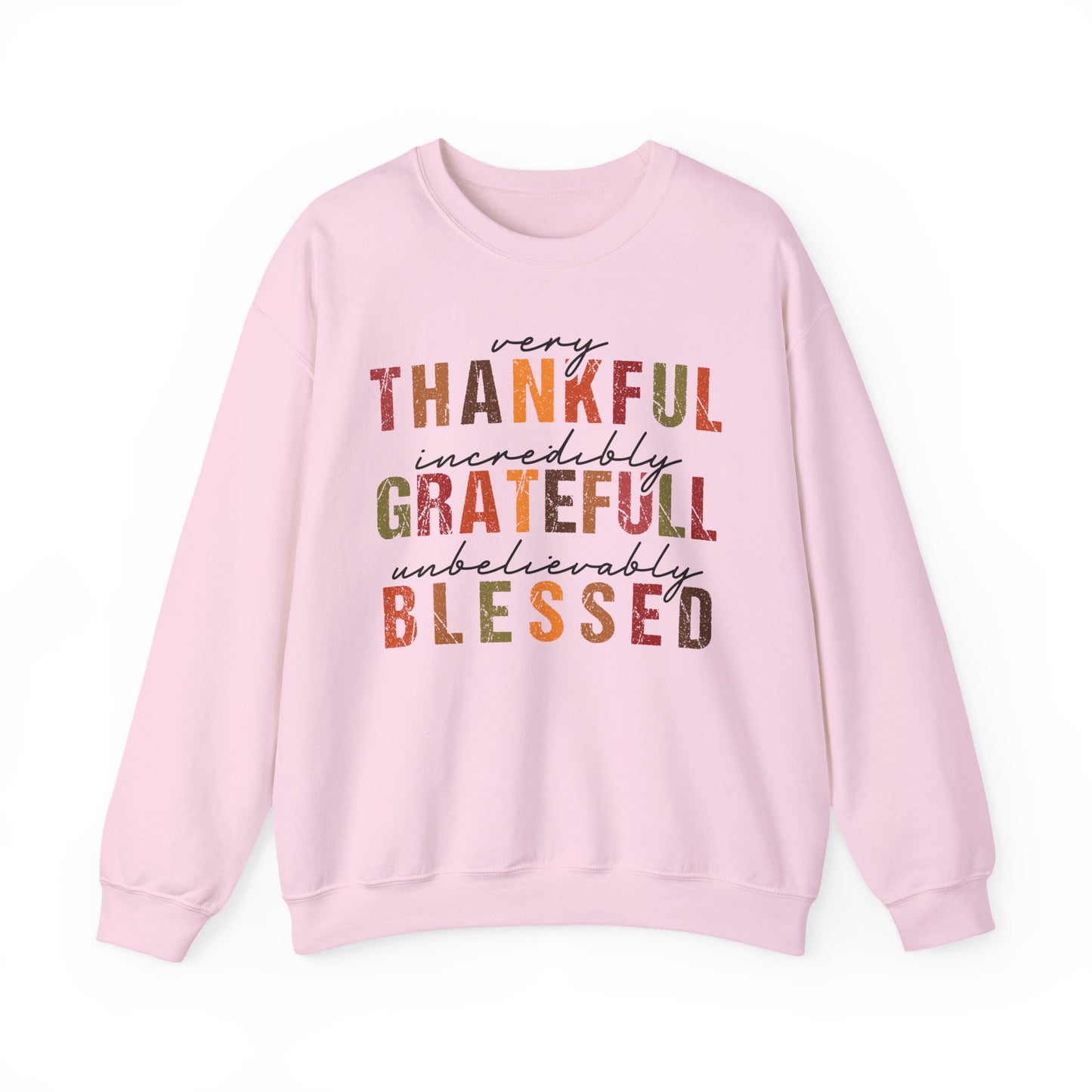 Thankful Grateful Blessed sweatshirt | Fall Thanksgiving crewneck
