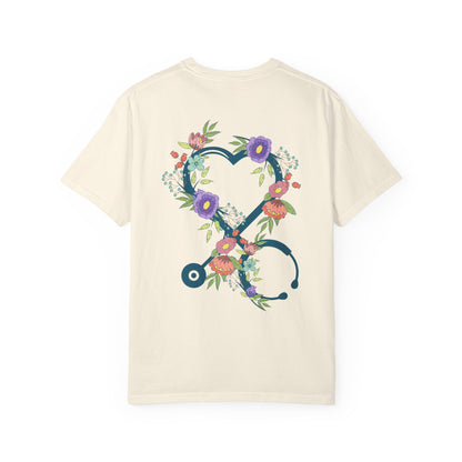 Nurse Shirts for Women | Boho Floral Nurse Life T Shirt | Stethoscope Graphic Tees Nurses Day Gifts | Gift For Nurse | Graduation Gift