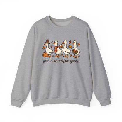 just a thankful goose sweatshirt | Thanksgiving goose illustration