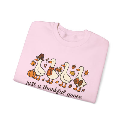 just a thankful goose sweatshirt | Thanksgiving goose illustration