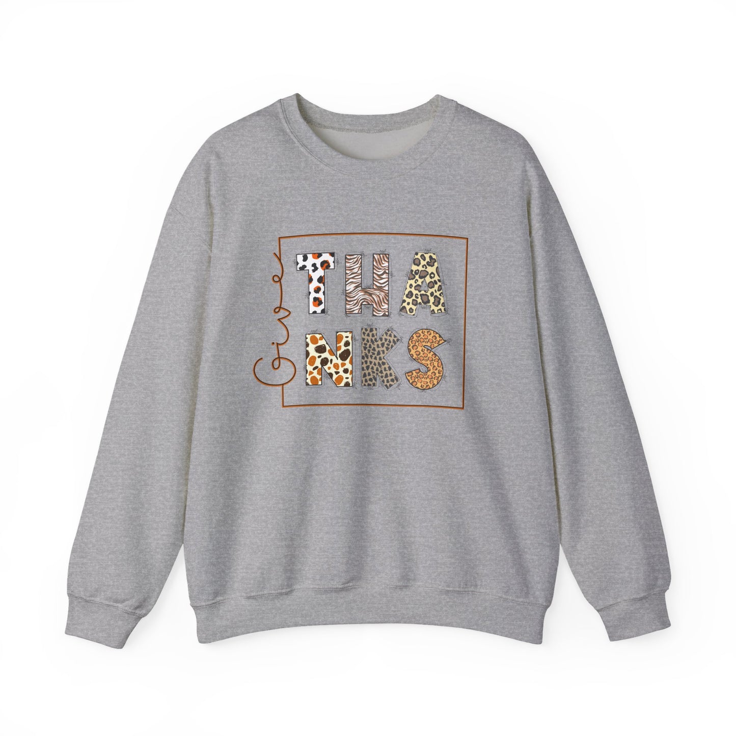 Give thanks typography sweatshirt