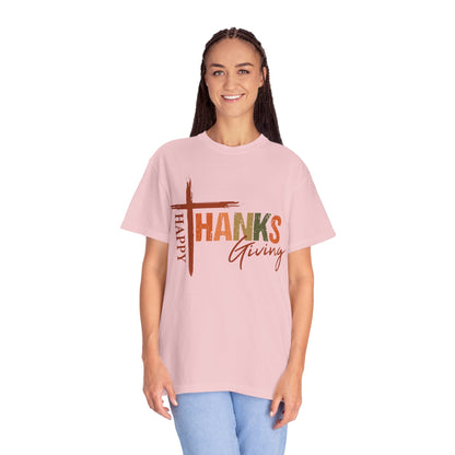 Happy Thanksgiving Cross Thanks T-shirt | Thanksgiving Shirt, Fall Holiday Tee