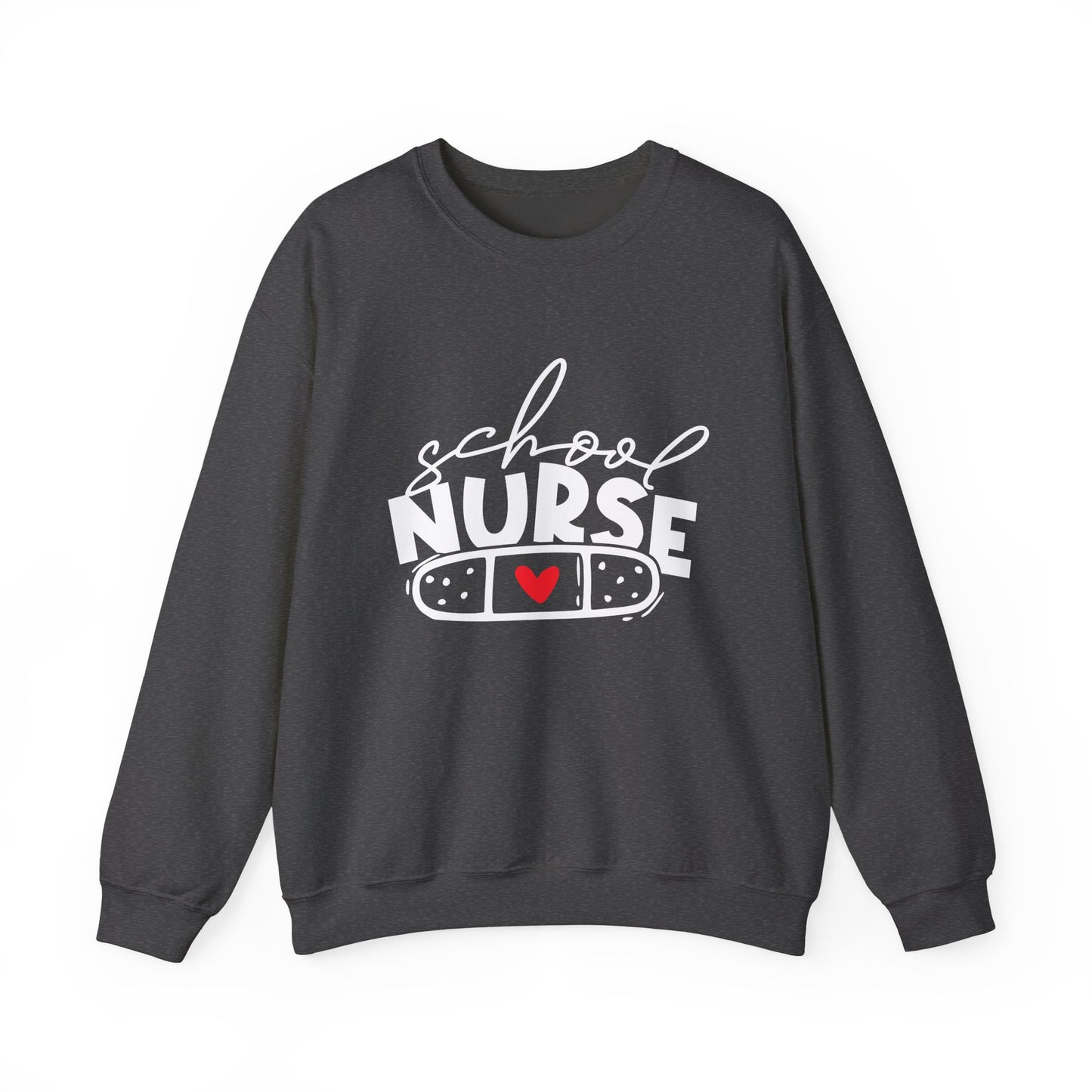 Womens School Nurse Sweatshirt | Nurse Heart Sweater | Nursing Life Top | Nurse Appreciation | Registered Nurse Gift Idea