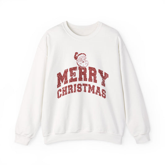 Retro Merry Christmas Santa Sweatshirt | Unisex Holiday Season Sweater | Santa Claus Sweatshirt | Christmas Gift | Christmas Season Top