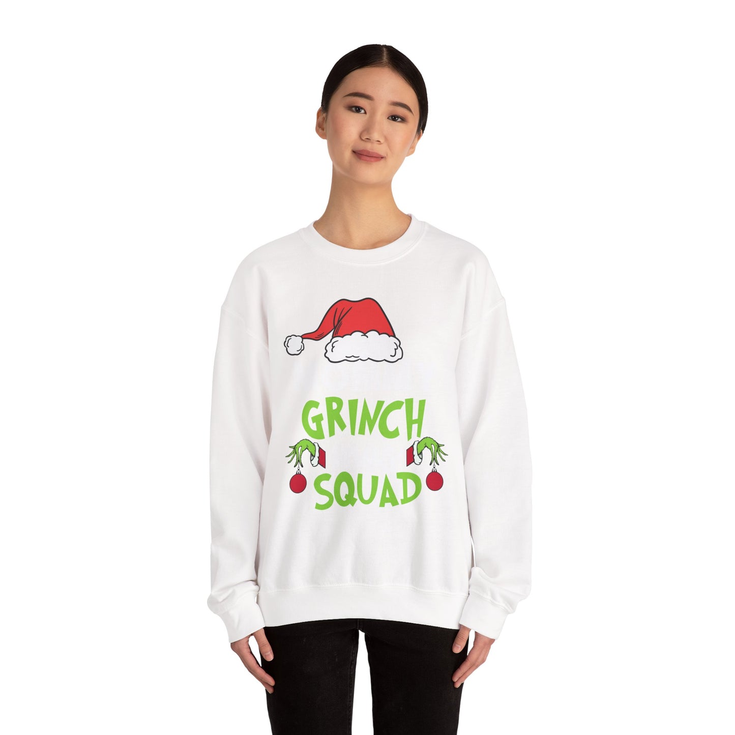 Custom Grinch Mas Family Squad | Christmas Matching Grinch Squad Family Sweatshirt | Personalized Grinch Sewater |
