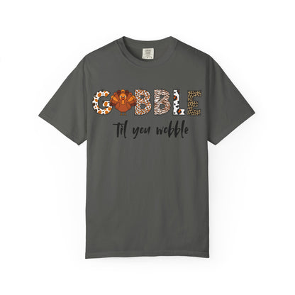 Gobble Til You Wobble T-shirt | Thanksgiving Turkey Fall Shirt