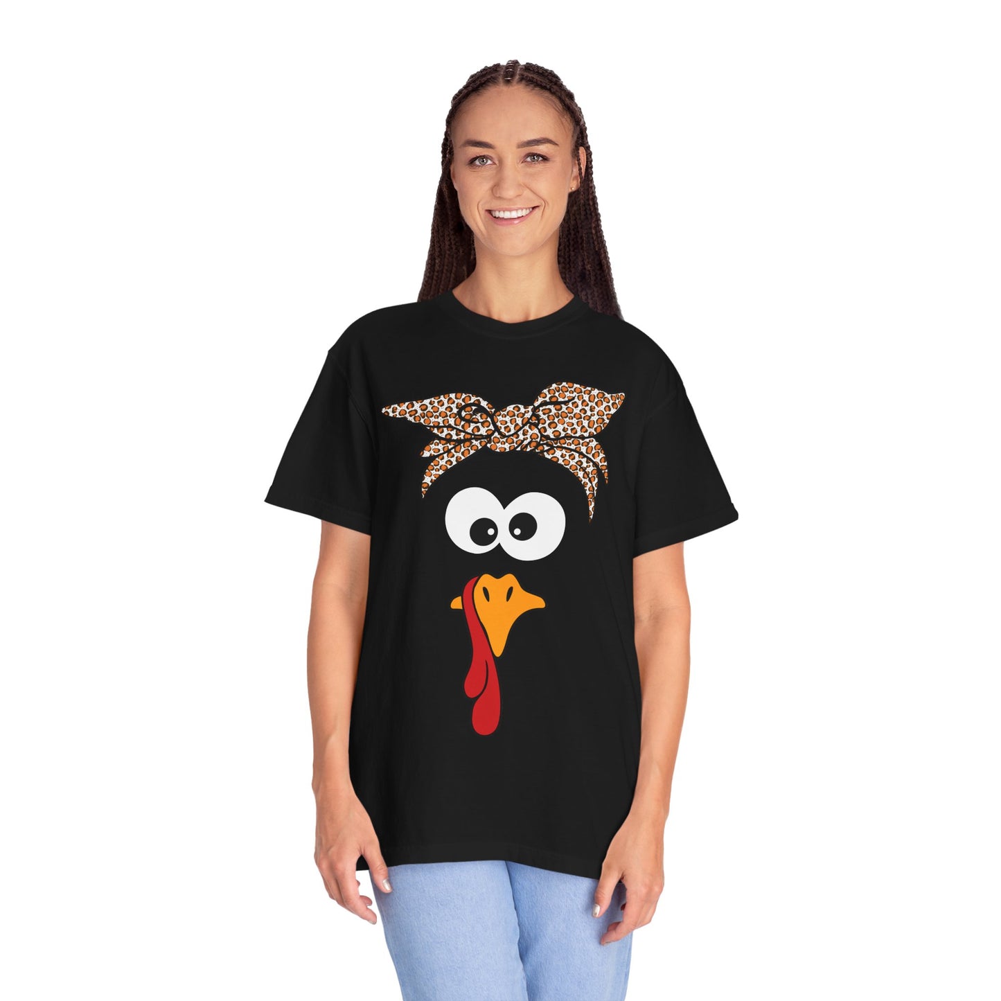 Bandana Turkey Face T-Shirt | Funny Thanksgiving Turkey Shirt