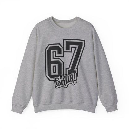Funny Six Seven 6 7 Bruh Meme Sweatshirt | Gen Alpha Slang 6 7 Bruh | Funny Sports Gift For Friend Sweater | Viral Meme Sweatshirt