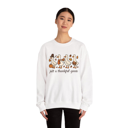 just a thankful goose sweatshirt | Thanksgiving goose illustration