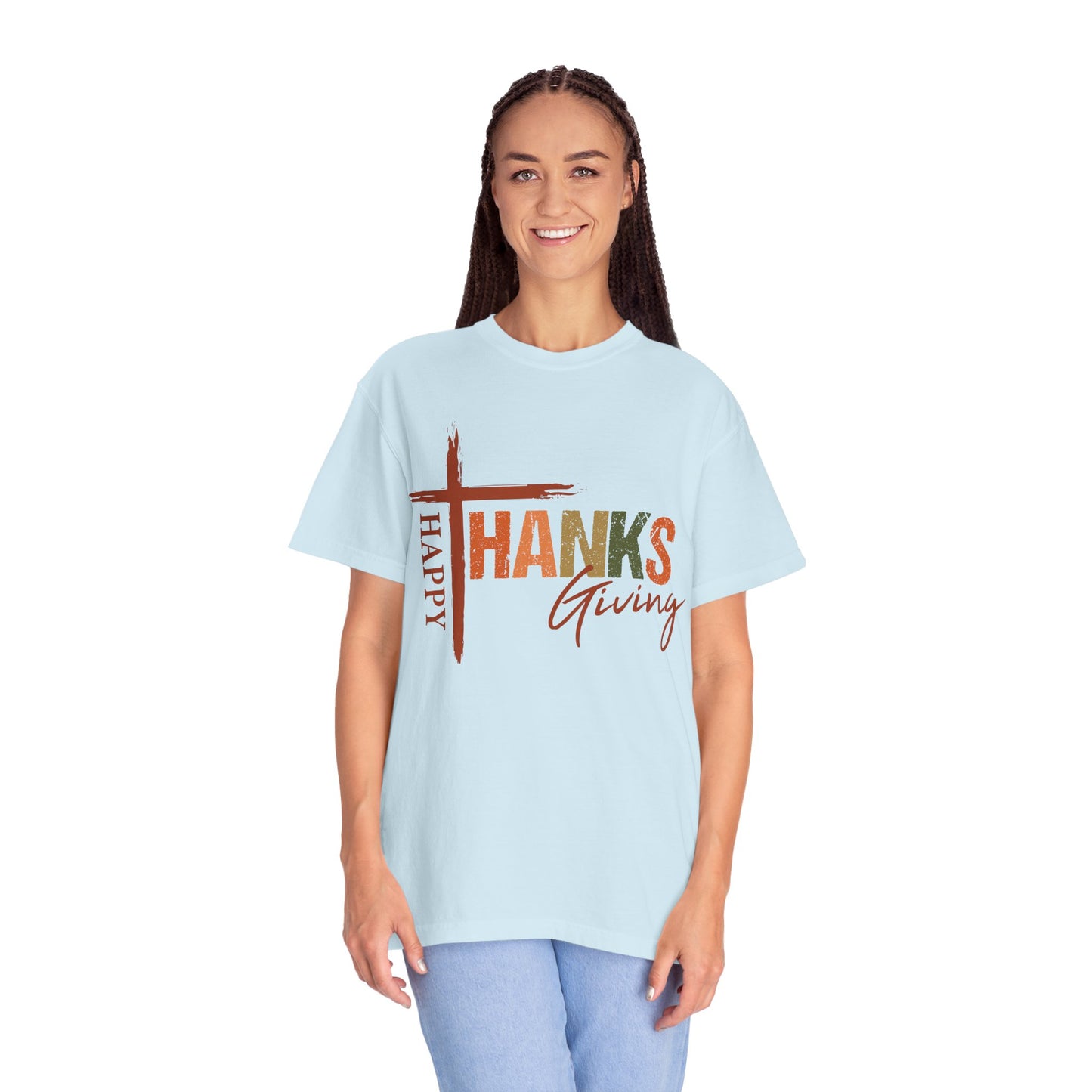 Happy Thanksgiving Cross Thanks T-shirt | Thanksgiving Shirt, Fall Holiday Tee