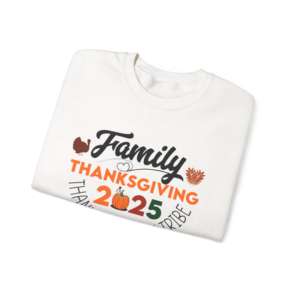Family Thanksgiving 2025 Crewneck Sweatshirt | Thankful for My Tribe