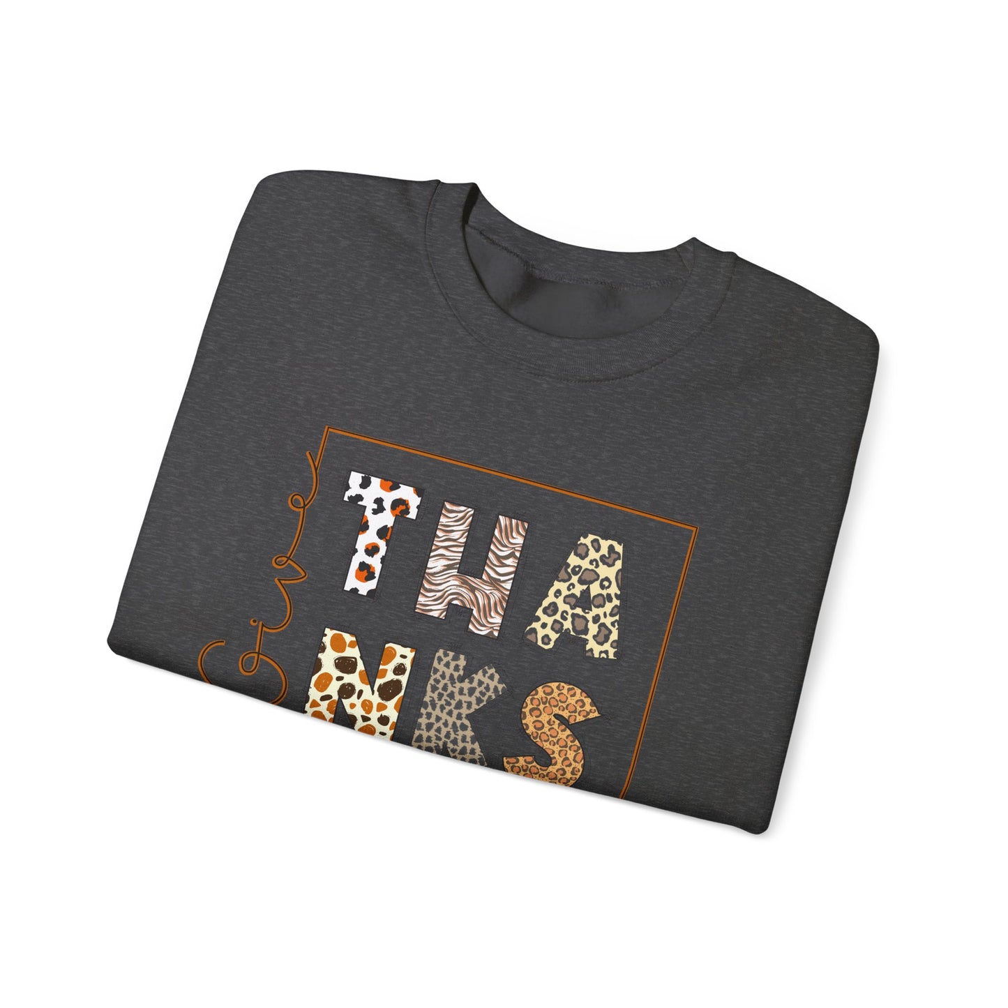 Give thanks typography sweatshirt