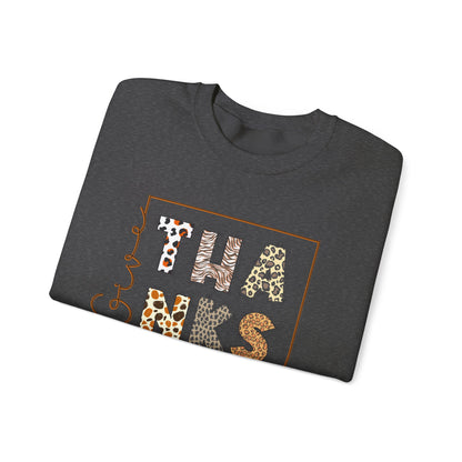 Give thanks typography sweatshirt