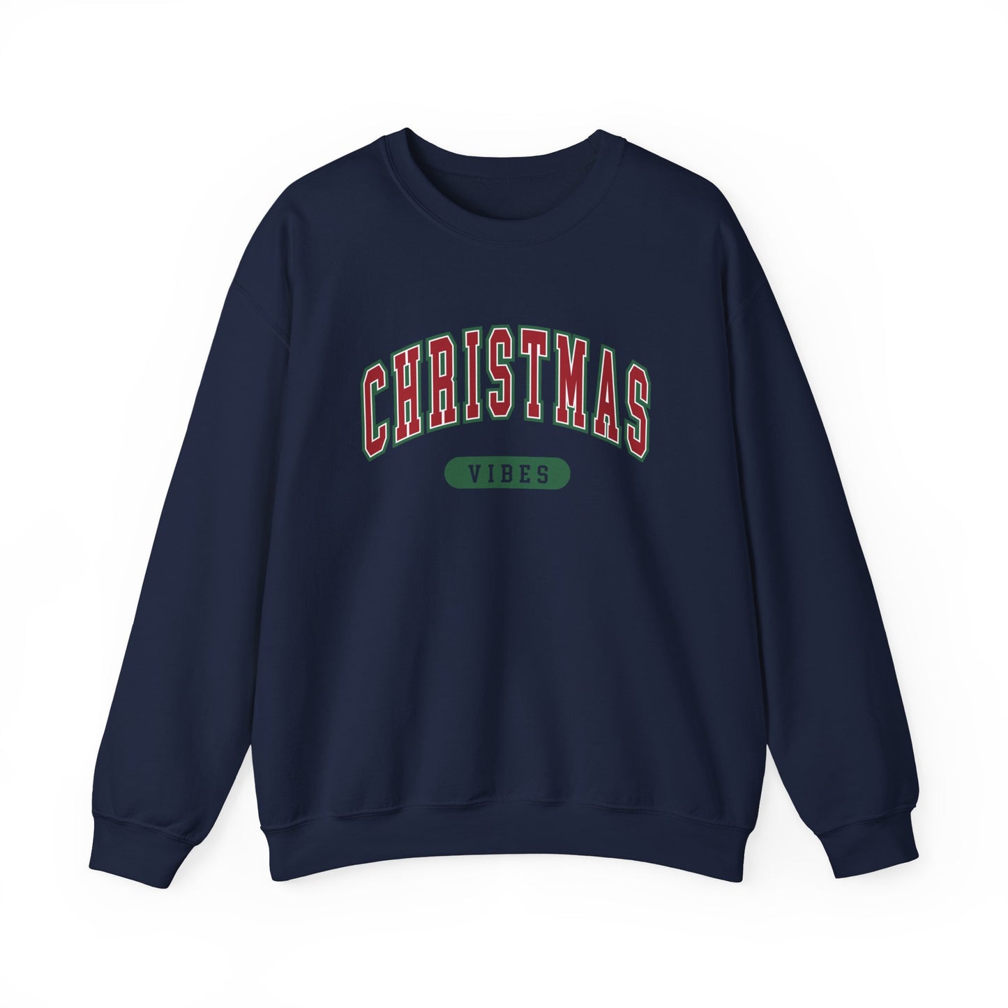Womens Christmas Sweatshirt | Retro Christmas Vibes Sweatshirt | Holiday Sweater | Womens Xmas Party Crewneck, Festive Holiday Outfit