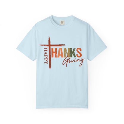 Happy Thanksgiving Cross Thanks T-shirt | Thanksgiving Shirt, Fall Holiday Tee