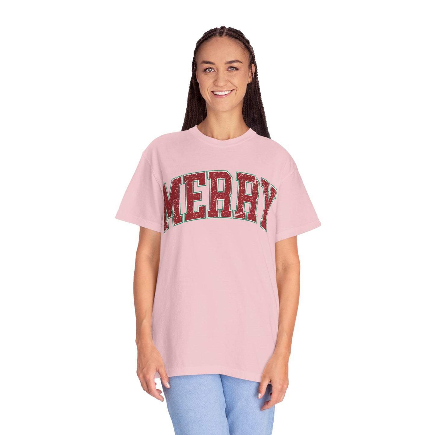Retro Merry T-shirt | Festive Holiday Tees| Vintage Merry Shirt | Christmas Outfit | Festive Holiday | Christmas Gift