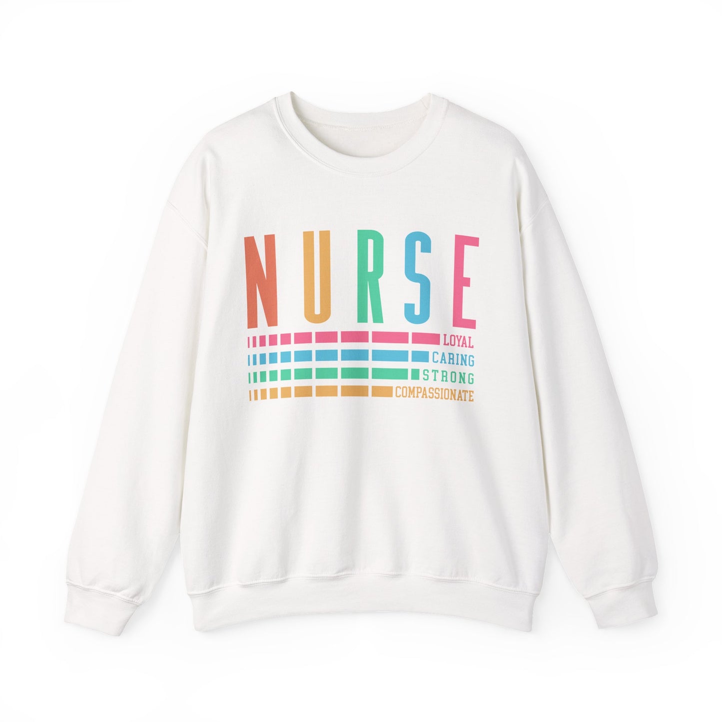 Nurse Caring Loyal Strong Sweatshirt | Funny Nurse Sweater | Nurse Life Top | Cute Nurse Gifts | Registered Nurse GIft Idea