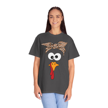 Bandana Turkey Face T-Shirt | Funny Thanksgiving Turkey Shirt