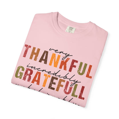 Thankful Grateful Blessed T-shirt | Inspirational Thanksgiving Shirt