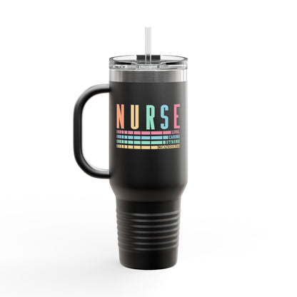 Nurse Caring Loyal Strong Travel Mug | Funny Nurse Bottle | Nurse Life Tumbler | Cute Nurse Mug | Registered Nurse GIft Idea
