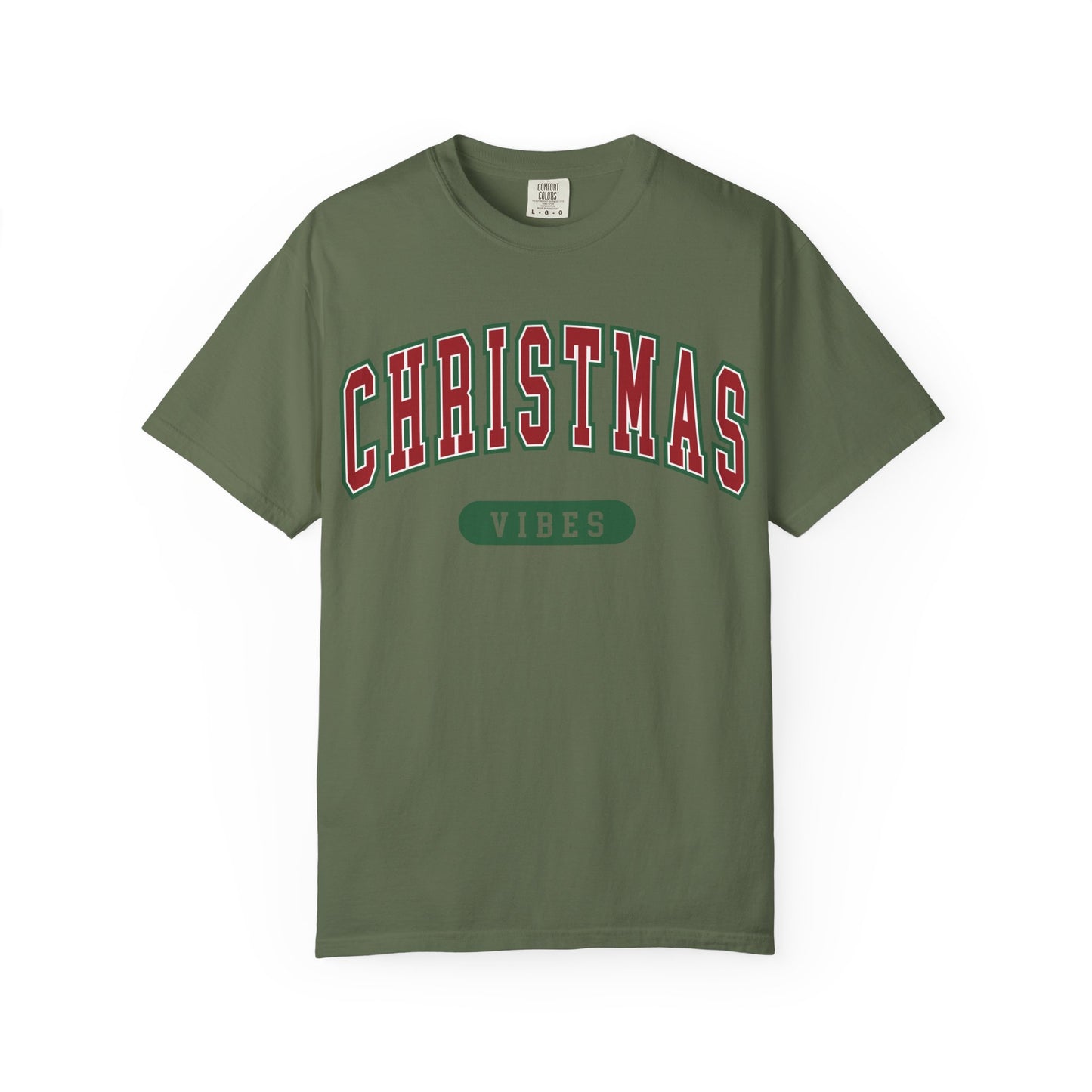 Retro Christmas Vibes T-shirt | Womens Christmas Outfit | Holiday Tees | Womens Xmas Party Gift, Festive Holiday shirt