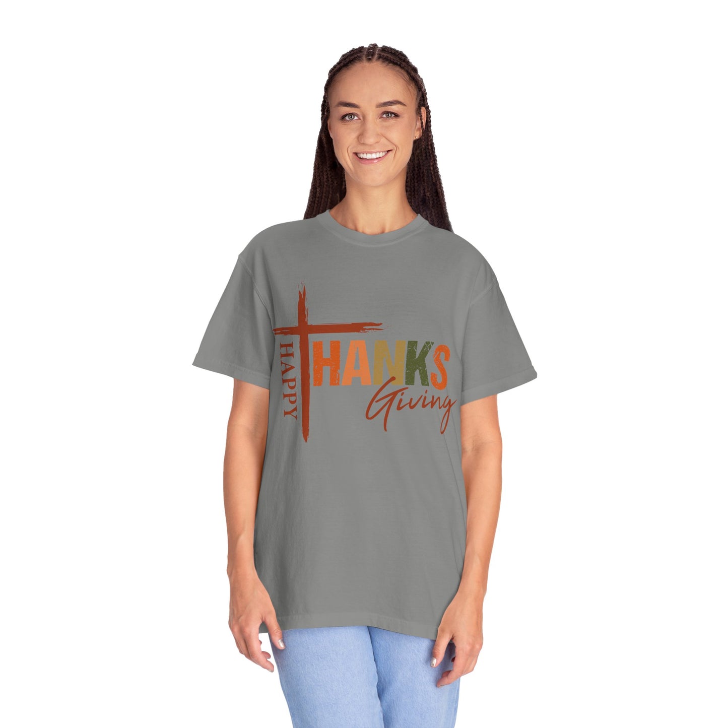 Happy Thanksgiving Cross Thanks T-shirt | Thanksgiving Shirt, Fall Holiday Tee