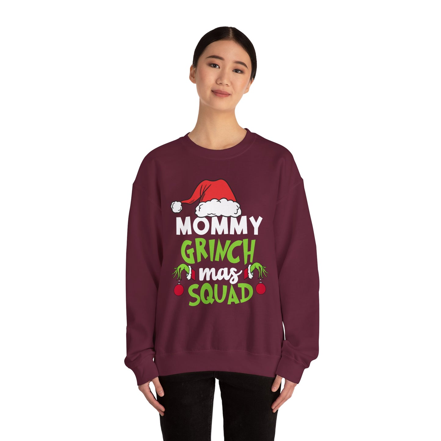 Custom Grinch Mas Family Squad | Christmas Matching Grinch Squad Family Sweatshirt | Personalized Grinch Sewater |